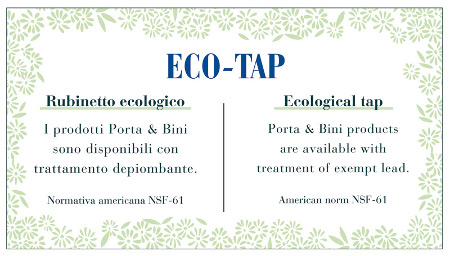 Certificazione ecologica NSF-61 PORTA e BINI